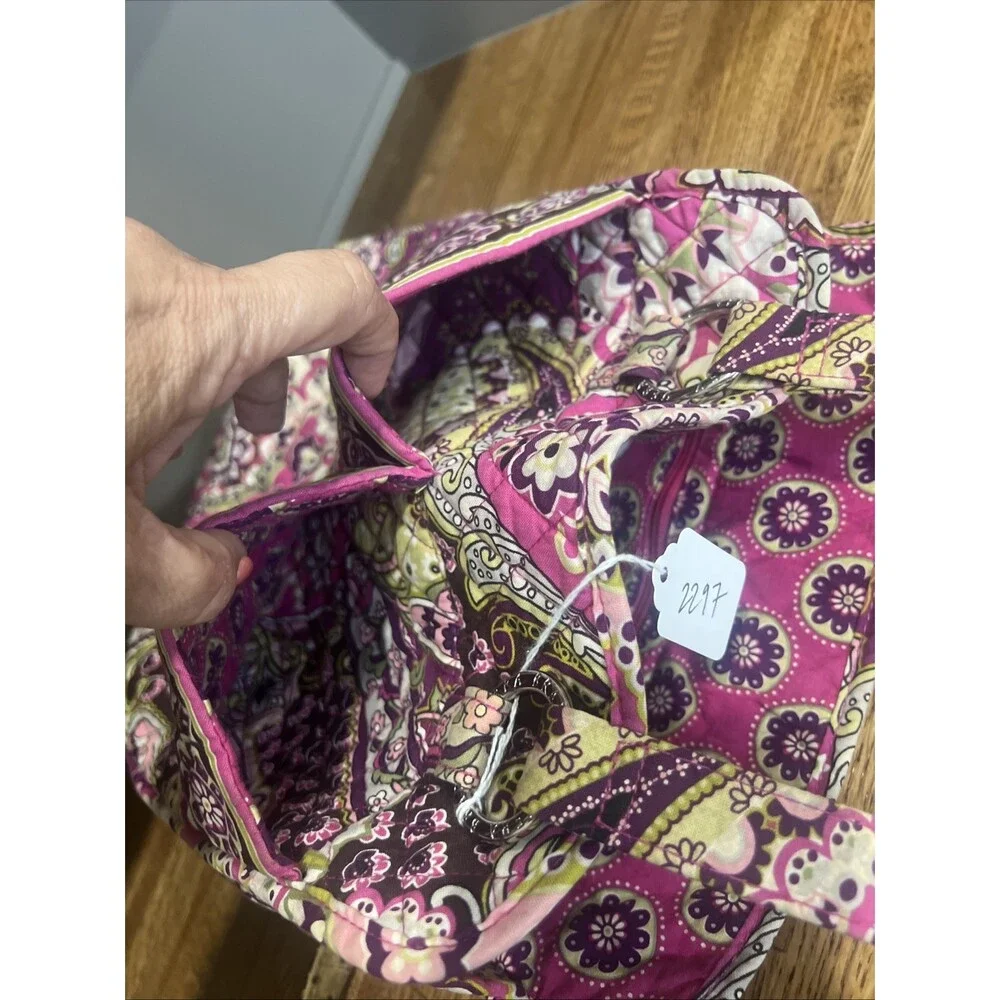 Vera Bradley (2010) Retired Very Berry Paisley Shoulder Handbag Purse Tote Boho